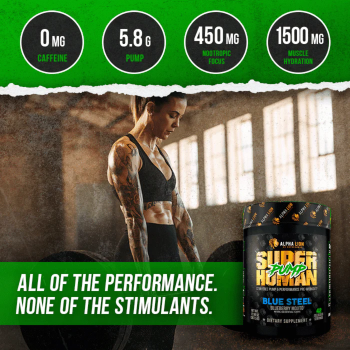 Alpha Lion's Superhuman Pump: Stim-Free Pre Workout